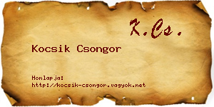 Kocsik Csongor névjegykártya